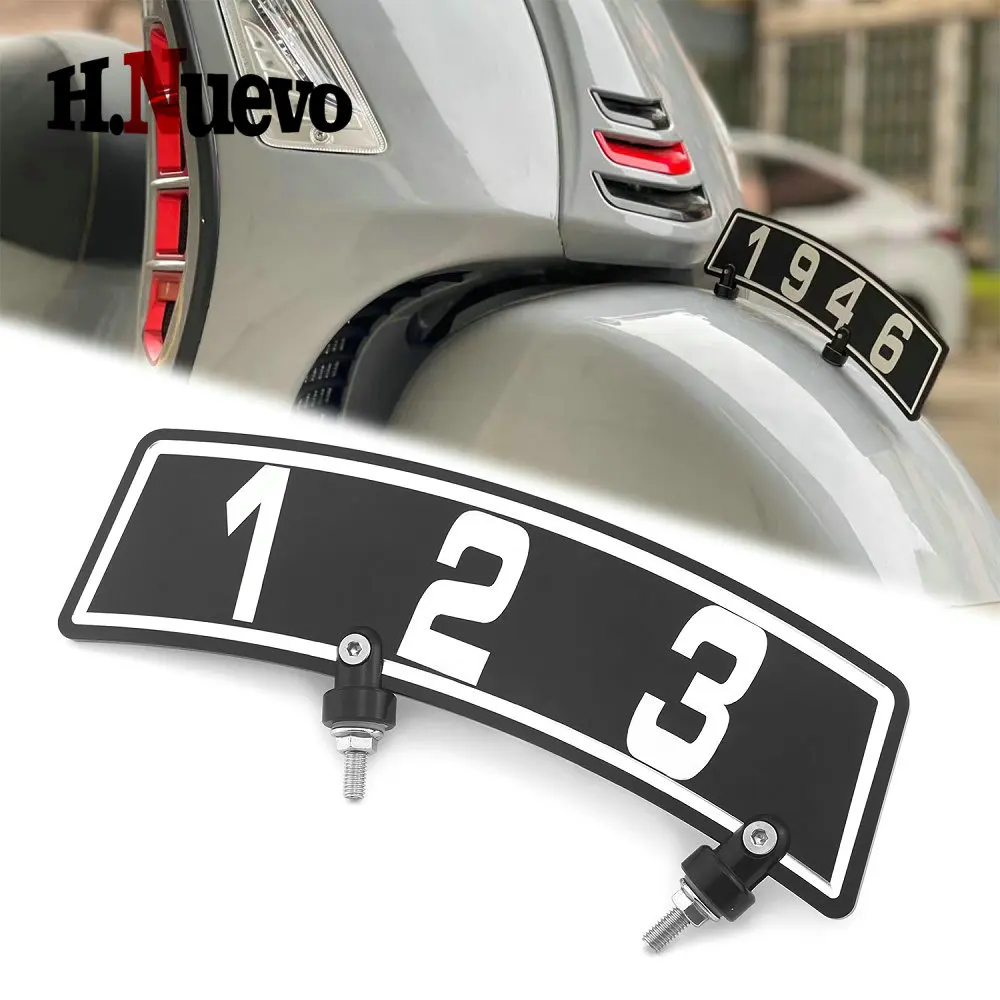Motorcycle License Plate Holder Front Fender Registration Plate Number Sticker For GTS 300 250 Sprint 125 S150 Accessories