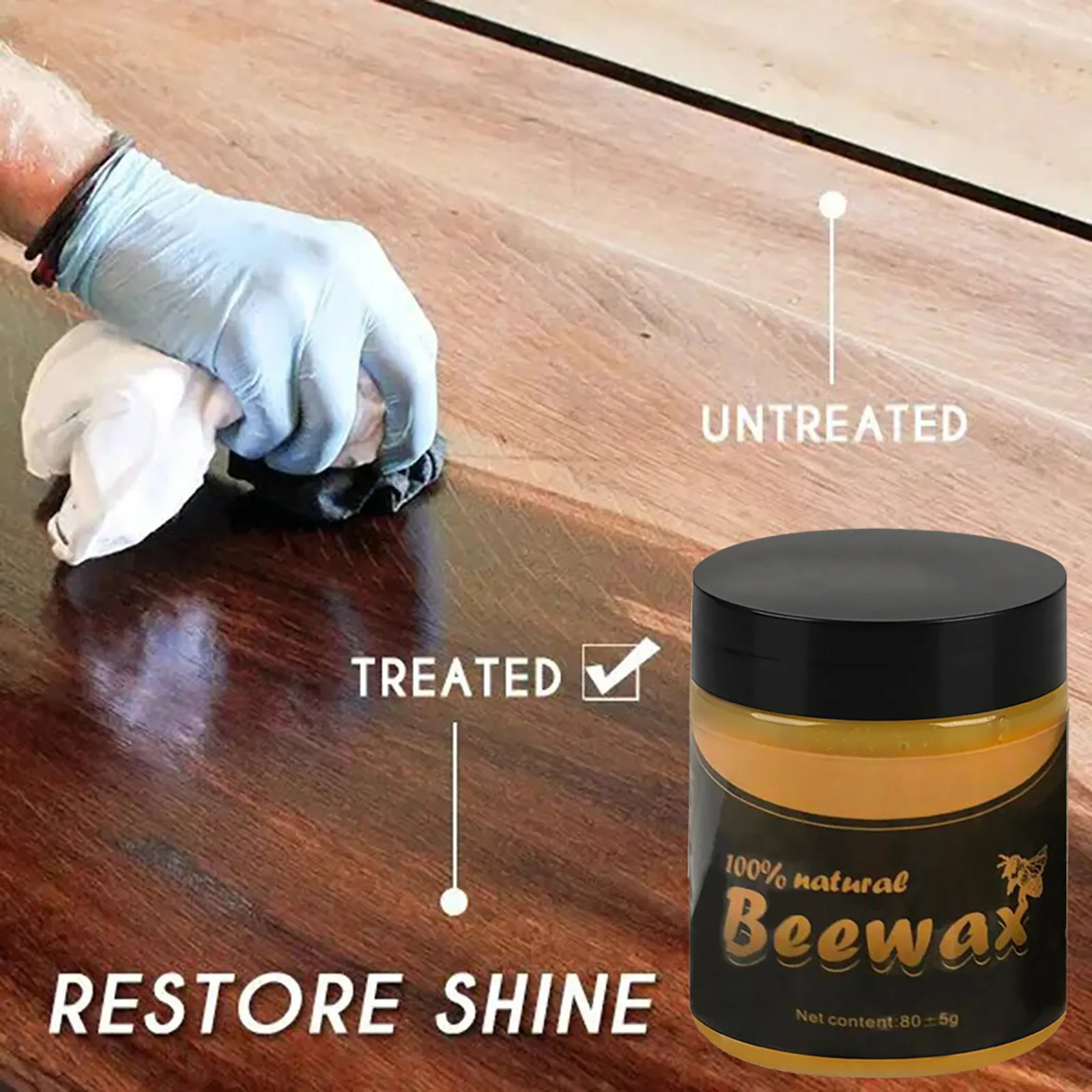 Wood Seasoning Beewax Organic Natural Pure Wax Furniture Care Maintenance Wax Wood Cleaning Polished  Complete Solution Cleaning