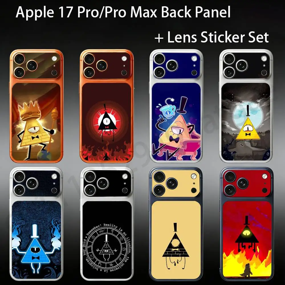 

Bill Cipher G-Gravity F-Falls For iPhone 17Pro/ProMax Battry Back Cover with Camera Decal Skin Rear Protective Sticker Film