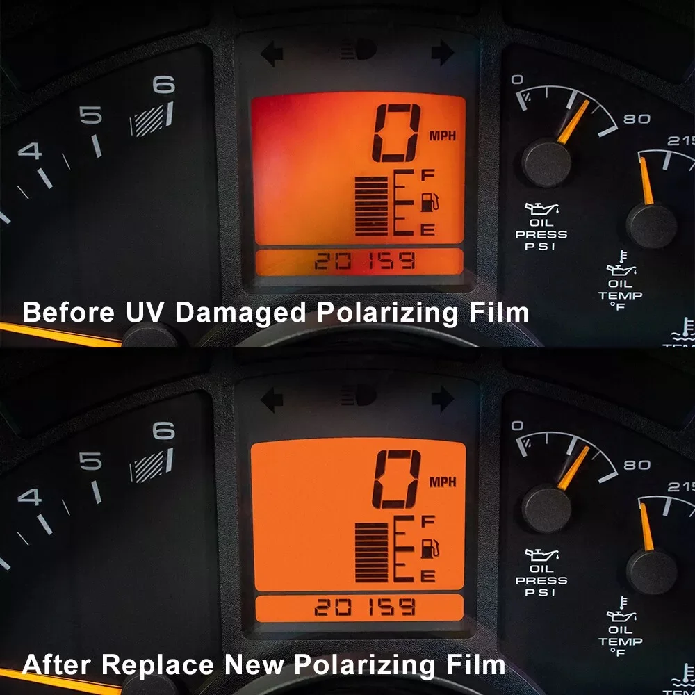 

For Corvette C4 90-96 Instrument Cluster Panel Gauge LCD Panel Restoration Kit Polarizing Film B002 B020