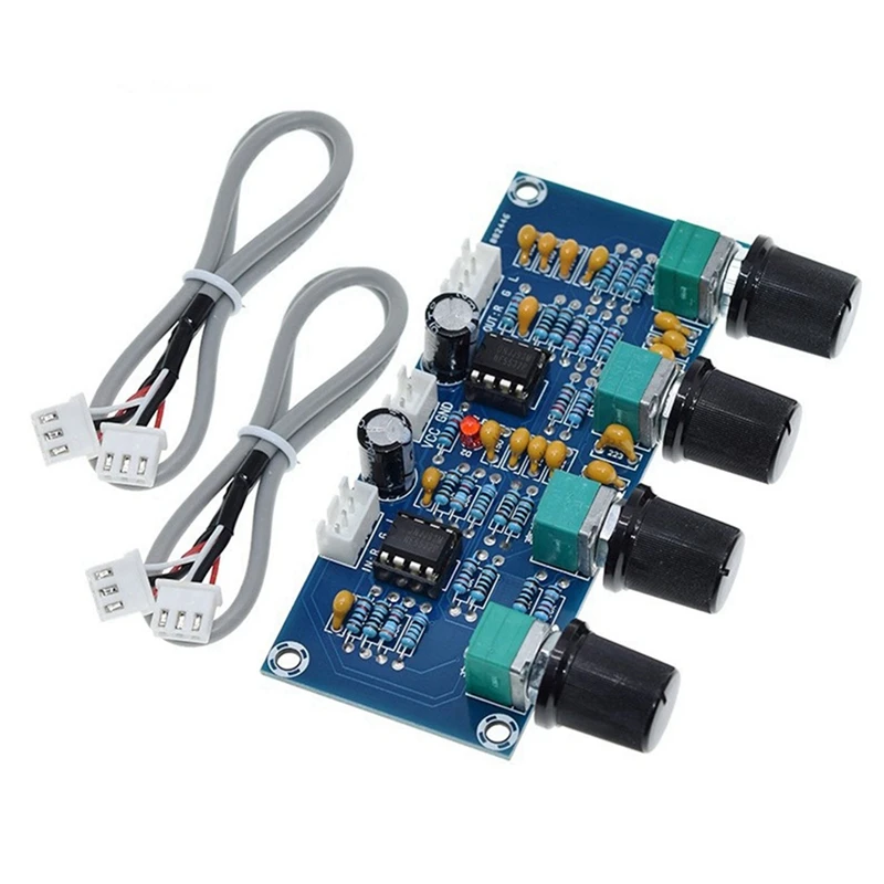 Preamplificador de placa de tono XH-A901 con agudos, bajos y controlador de tono de preamplificador de ajuste de volumen para placas amplificadores