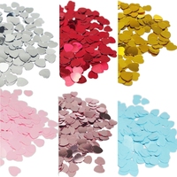 Rose Gold Red Love Heart Confetti Glitter Paper Satin Fabric Heart Petals Table Bed Heart Confetti Wedding Valentine Decoration