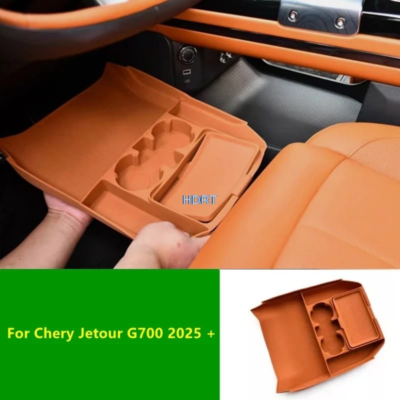 

For Chery Jetour G700 2025 + Car Style Center Console Storage Box Mat Compartment Organizer Tray Cover Interior Pad Accessories