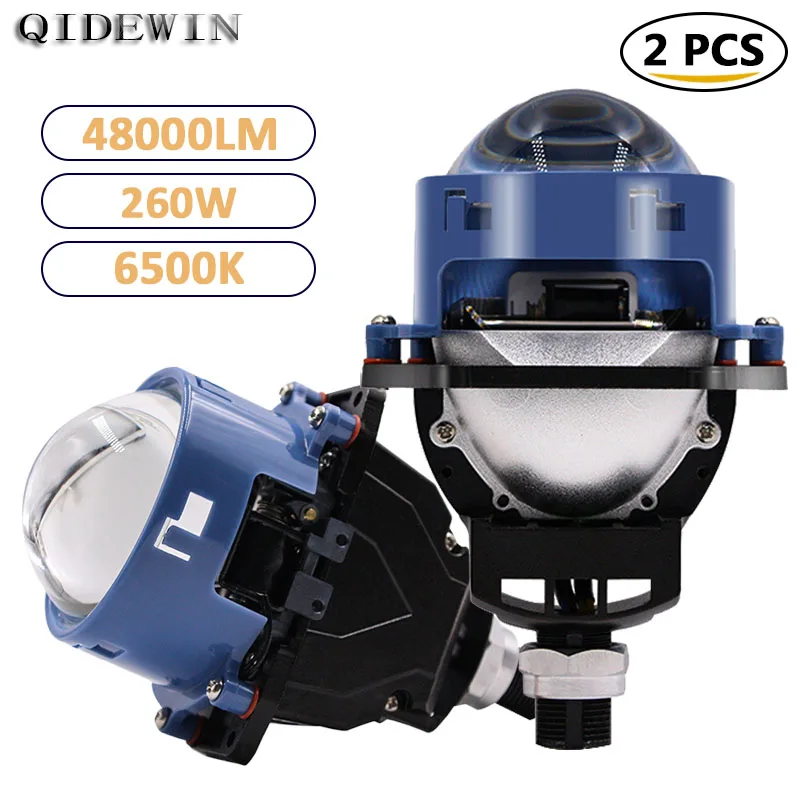 260W 2PCS Led Lights for Vehicles Universal Headlight Spotlights Projector High Power Fog Lights Led Non-destructive Lenses 12V