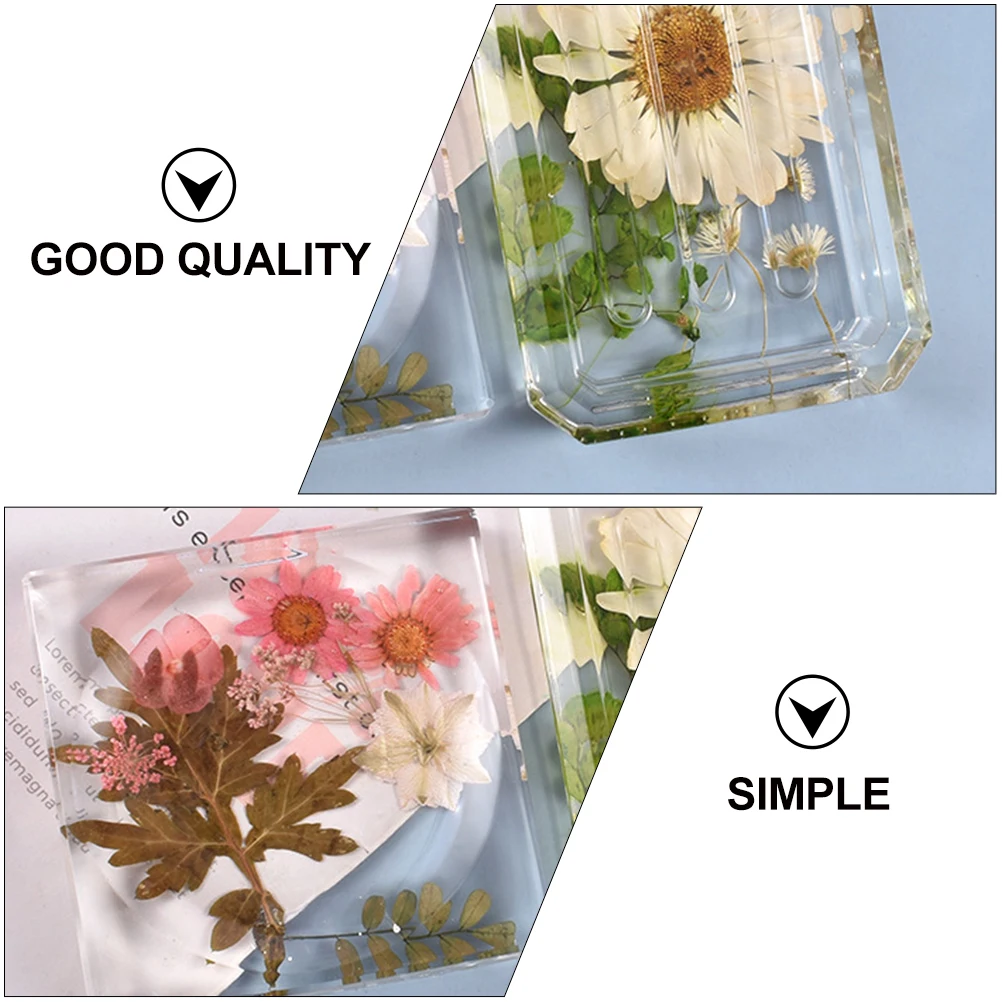 

2Pcs Soap Mold Silicone High Transparency DIY Craft Accessories Reusable Molds White Color Jewelry Epoxy Resin Mold Making
