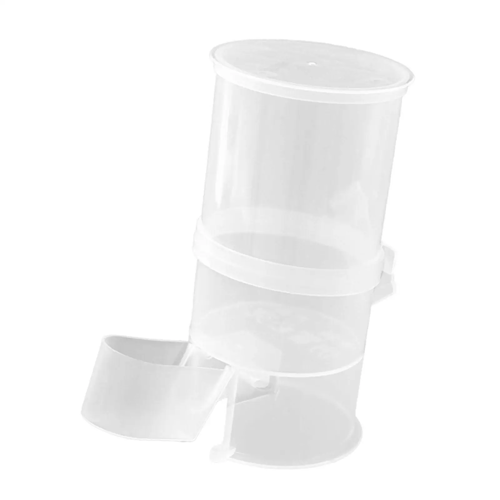 Automatic Bird Water Dispenser Water Pot Container with Top Lid Clear Suspended Easy Installation Feeder for Lovebirds Lovers