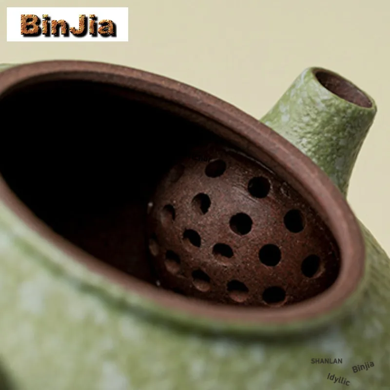 120 مللي رش الذهب الأخضر إبريق الشاي اليدوية الشاي Infuser وعاء الشاي تمرغ غلاية مع ثقب الكرة طقم شاي صيني لوازم الديكور