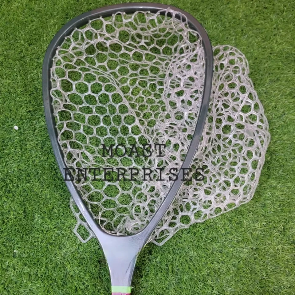 

Outdoor Flying Fish Landing Mesh Trout Mesh Wooden Stand with Rubber Mesh Hand Cast Thor Landing Trout