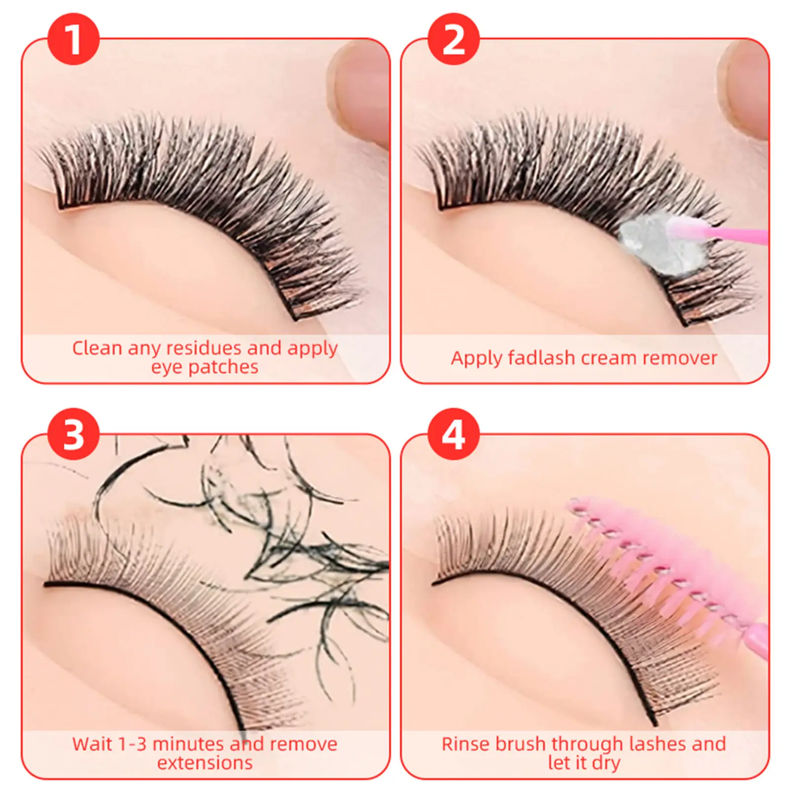 Professional Eyelash Glue Remover Gel Fast Acting Removing Eyelash Extension Glue Suitable for All Skin Types