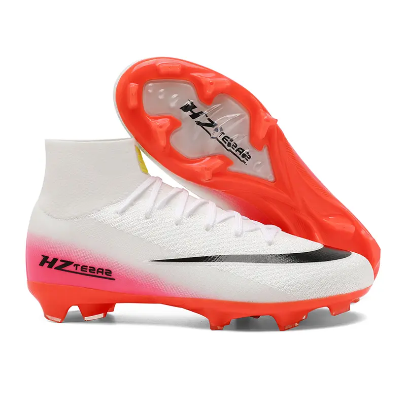 Novos Sapatos de Futebol Masculinos Respiráveis, Botas de Futebol para Treinamento, Chuteiras Longas para Meninos, Adultos, Esporte ao Ar Livre, Antiderrapantes, Confortáveis