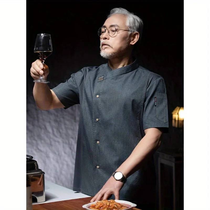 Chef Jacket Coat Cook Hotel Restaurant Canteen Cake Shop Cafe Shirt Cooking Costume Food Service Kitchen