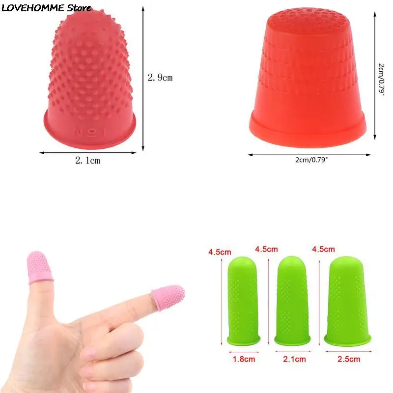 2/3/5Pcs Counting Cone Rubber Thimble Protector Stitch Sewing Quilter Finger Tip work Craft Needlework Sewing Accessories