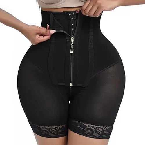 Imagen 2 del producto Faja moldeadora de cuerpo de cintura alta para mujer, ropa moldeadora de realce de glúteos de talla grande, pantalones cortos con Control de barriga, Fajas Colombianas, bragas más delgadas para el muslo
