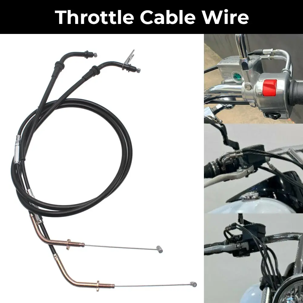 

1 Pair Throttle Cables BlacK Steel Wire Motorcycle Accessories Fit For Kawasaki VULCAN 900 VN900 CLASSIC/LT 2006-2018 Models