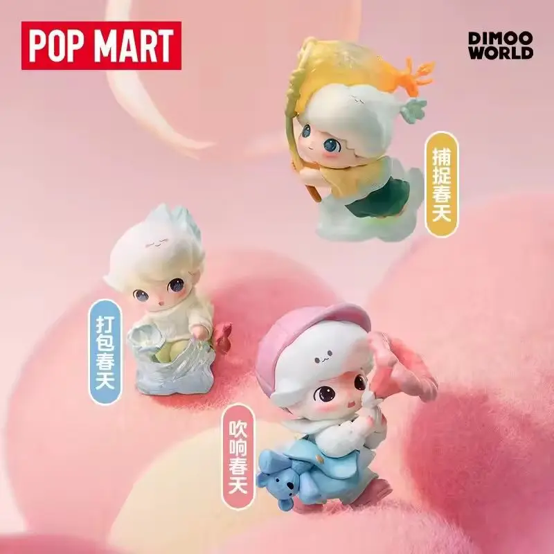 

100% Original POPMART DIMOO Moments in Bloom Series Cute Cartoon Desktop Decor Collectible Toy Adult Kids Surprise Birthday Gift