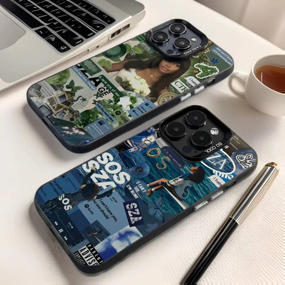 

Singer S-SZA lana Phone Case For iPhone 16,15,14,13,12,11,8,7,Pro,Max,Plus,Mini,XS,SE Anti Fall Black Matte Hard