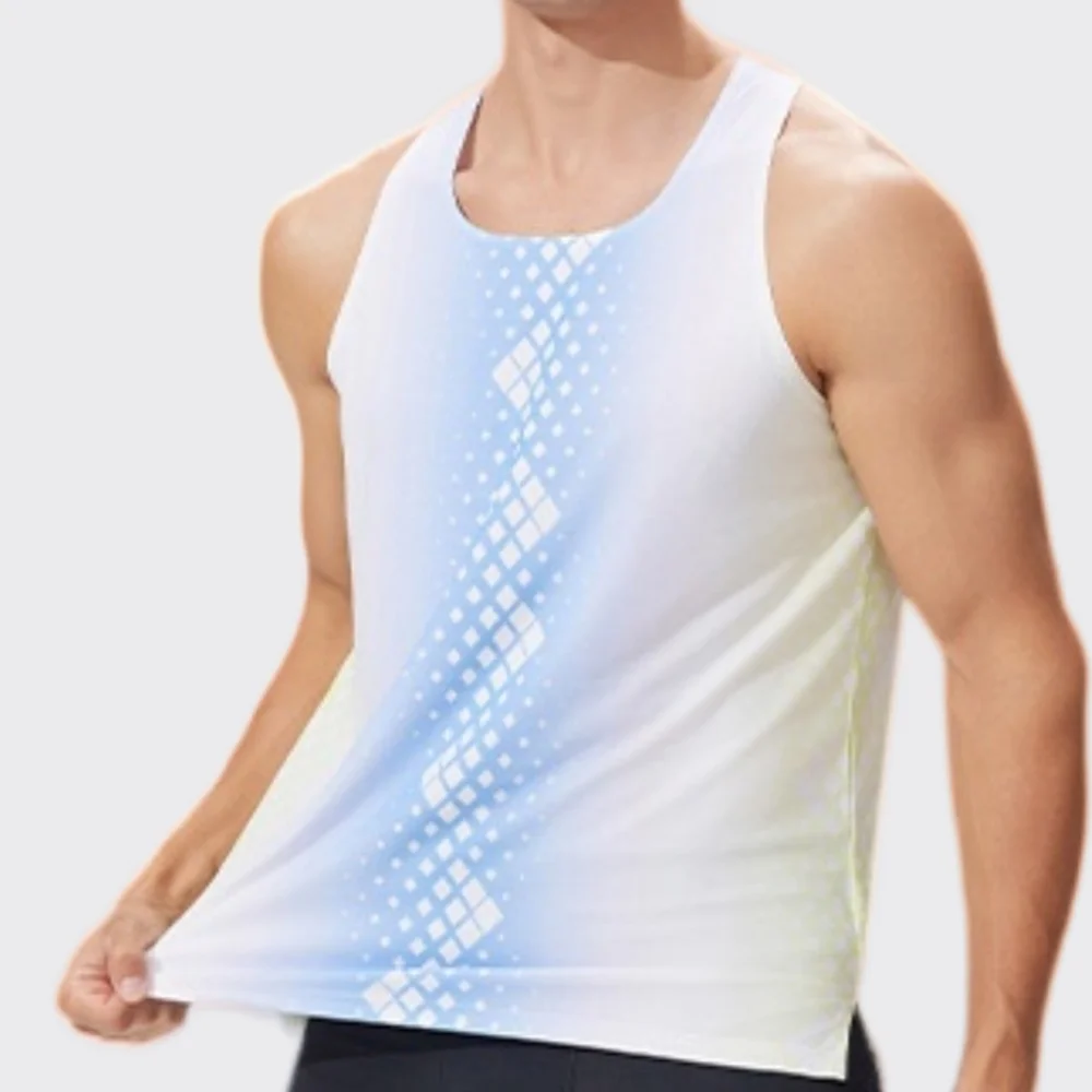 Fitness Tank Top Men's Summer Sport Gym Vest Quick Dry Training T-shirt Workout Running Man Casual Sleeveless Shirt Sportswear