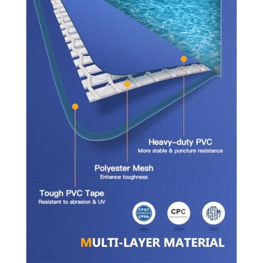 8'35'26 Rectangle Above Ground Swimming Pool Metal Frame Family Pool for and Adults Outdoor Backyard Swimming Capacity 600 Gall