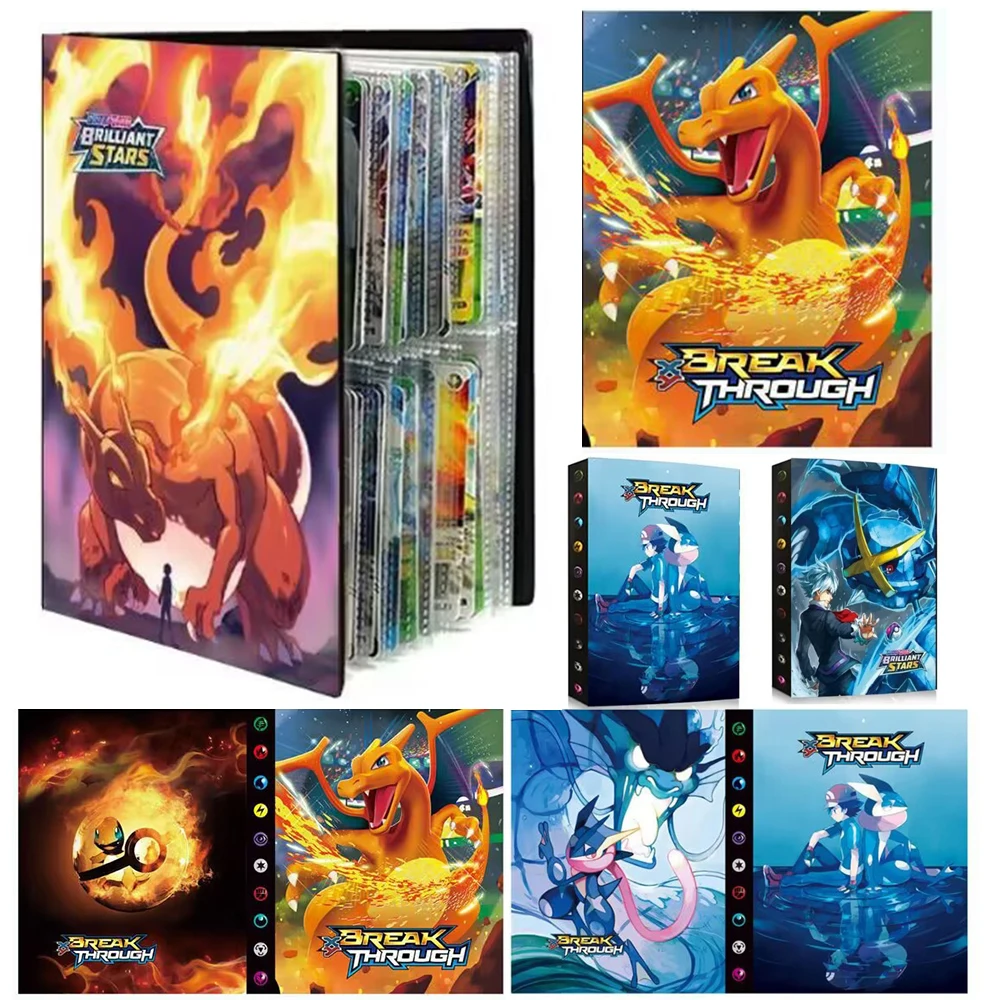 Pokemon Charizard Cards Album Book 240PCS Pok é mon Game Card Album VMAX GX EX Holder Collection Binder Folder Kids Toy Gift