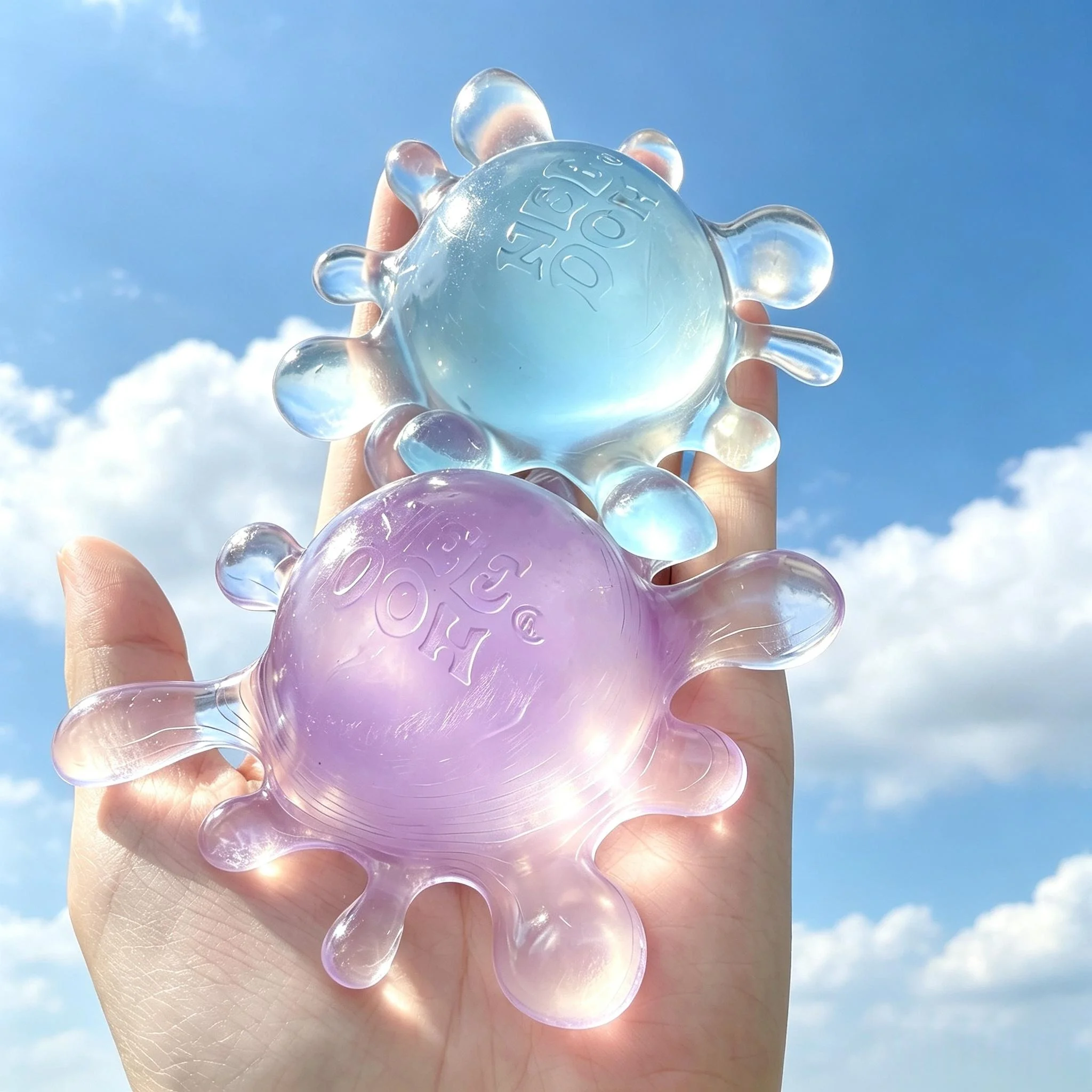 Virus Squishy Stress Relief Toy Soft Squeeze Fidget Toy Colorful Elastic Sensory Toy for Kids Adults Multi Colors