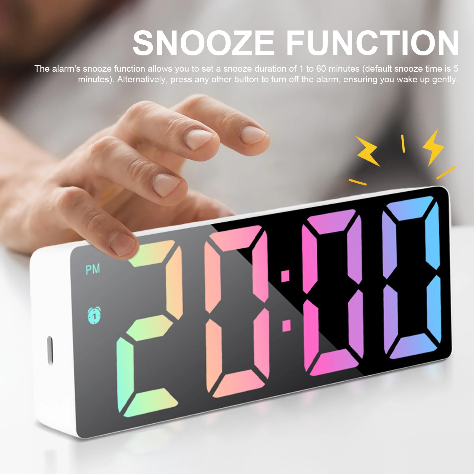 LED Digital Alarm Clock with Temperature 5