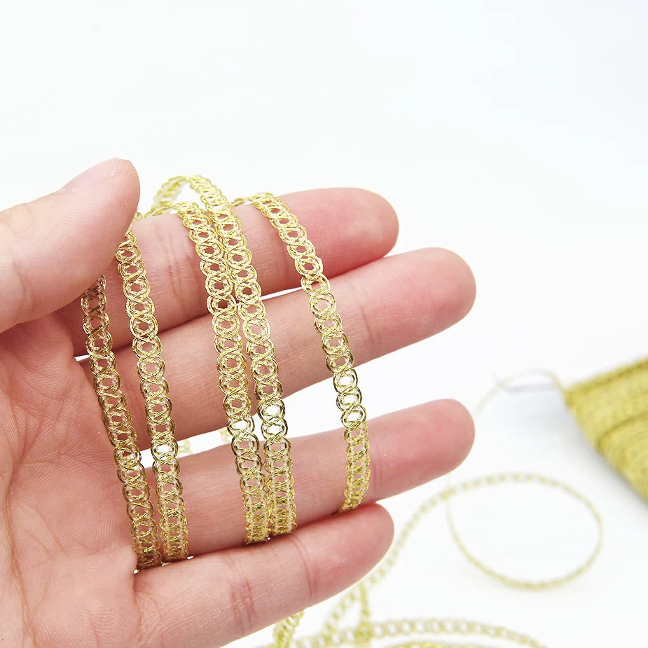5 Yards kleiner runder Ring-Stickerei-Spitzenstoffbesatz für Kleidung, Weihnachten, Hochzeit, Heimparty, Festivaldekoration, DIY-Nähen – Detail 6