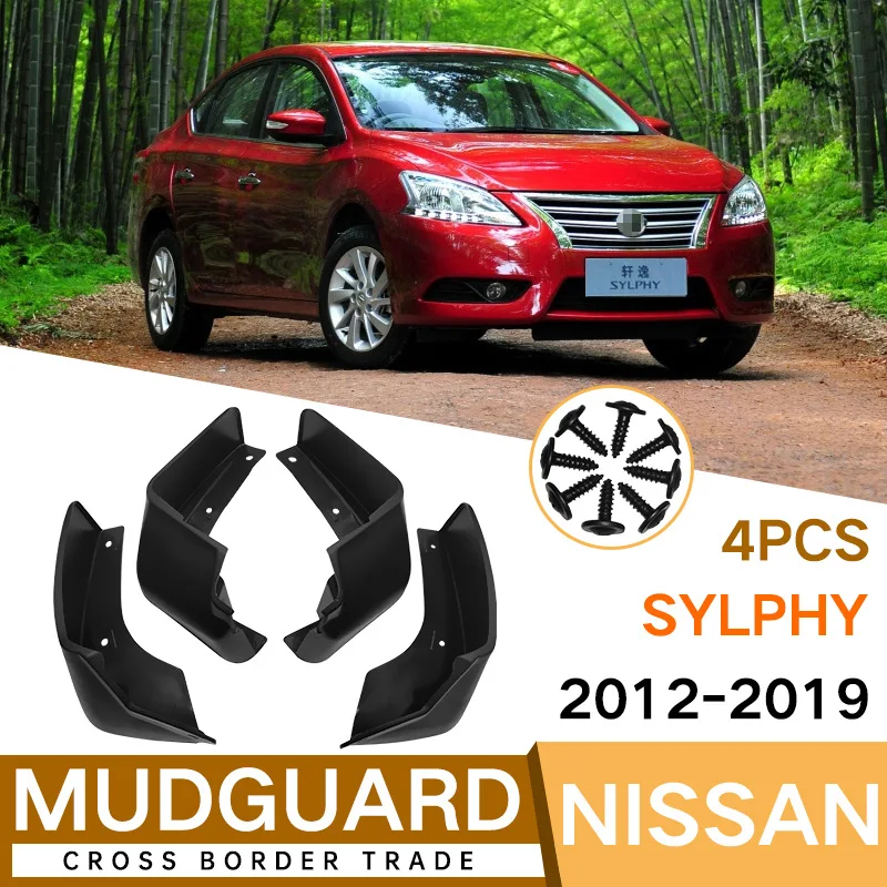 

For Nissan Sylphy 2012-2019 Car Molded Mud Flaps Splash Guards Mudguards Front Rear Styling Front Rear Car Accessories