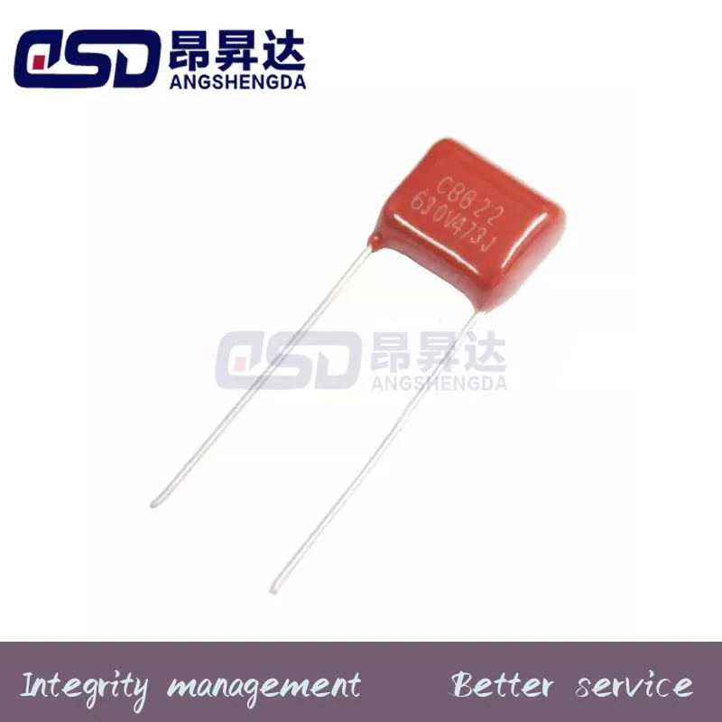 Polypropylene CBB film capacitor CBB22 630V473J 47NF 0.047UF pin pitch P10/P8mm