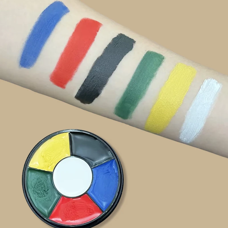 6-Color Bruise Wheel Makeup Kit - Realistic SFX Zombie Makeup with Vibrant Face and Body Paint, Perfect for Halloween Costumes