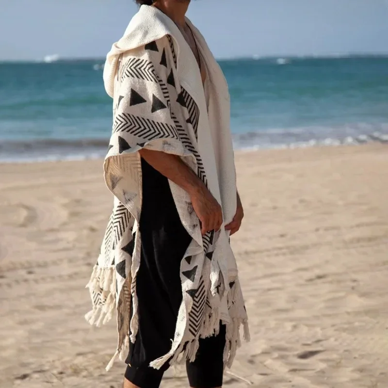 Men's Cardigan Suitable for Any Figure, New Muscular Charm Vacation Cardigan, Retro Casual Beach Men's Sunscreen Clothes Shirts