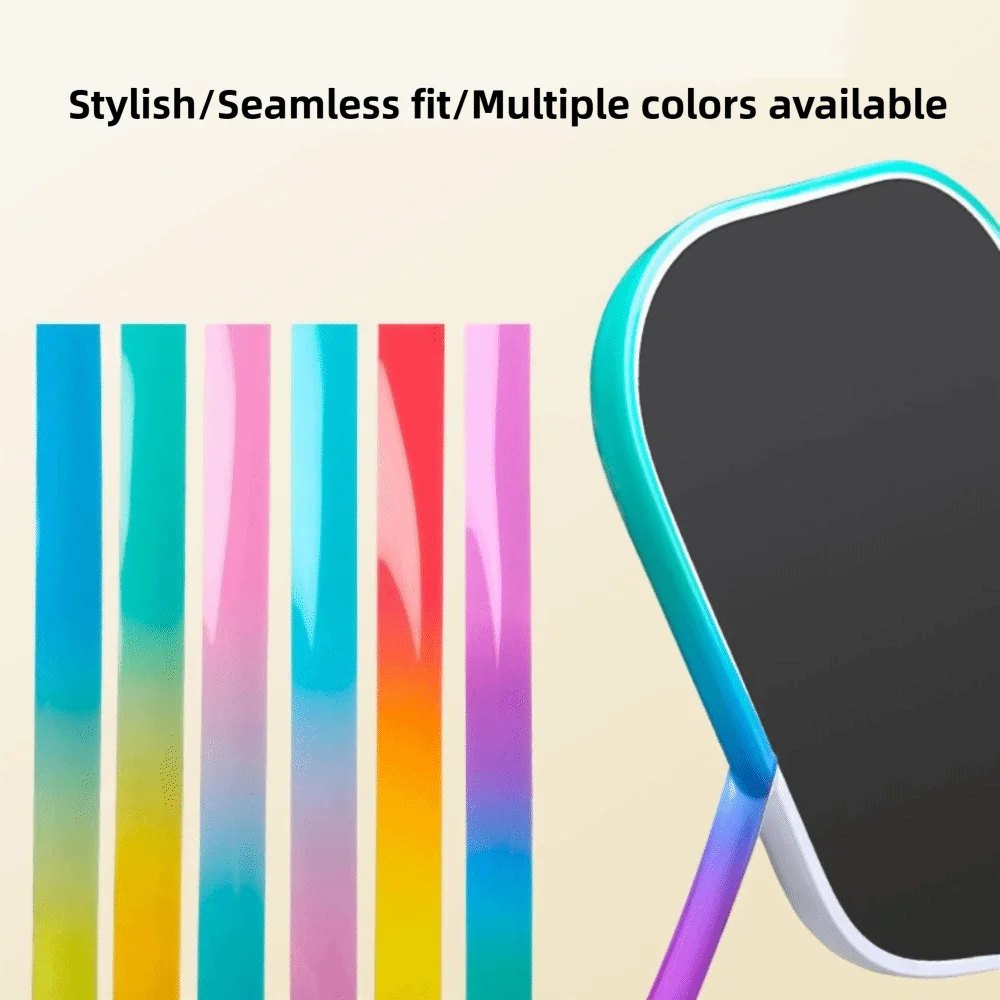 

16 мм наклейка на край ракетки Pickleball, амортизирующая градиент цвета, лента с головкой весла, прочная защитная лента для рамки