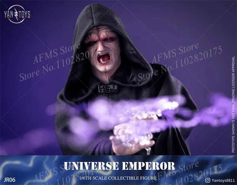 IN STOCK Yantoys JR06 1/6 Men Soldier Universal Emperor Star Wars Black Sith Emperor 12Inch Action Figure Model Collection