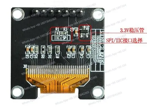 

1.29 inch 4P/7P/30P White/Blue Screen Module SSD1315 Compatible SSD1306 Drive 128*64 Interface