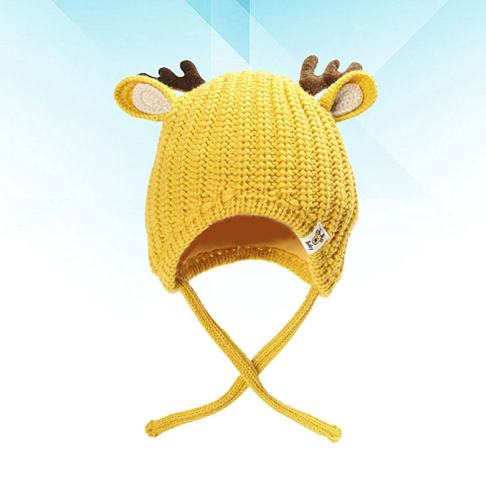 

Children's Santa Hat Woolen Antler Winter Kids - Years Old Christmas Deer Hats Baby Knitted