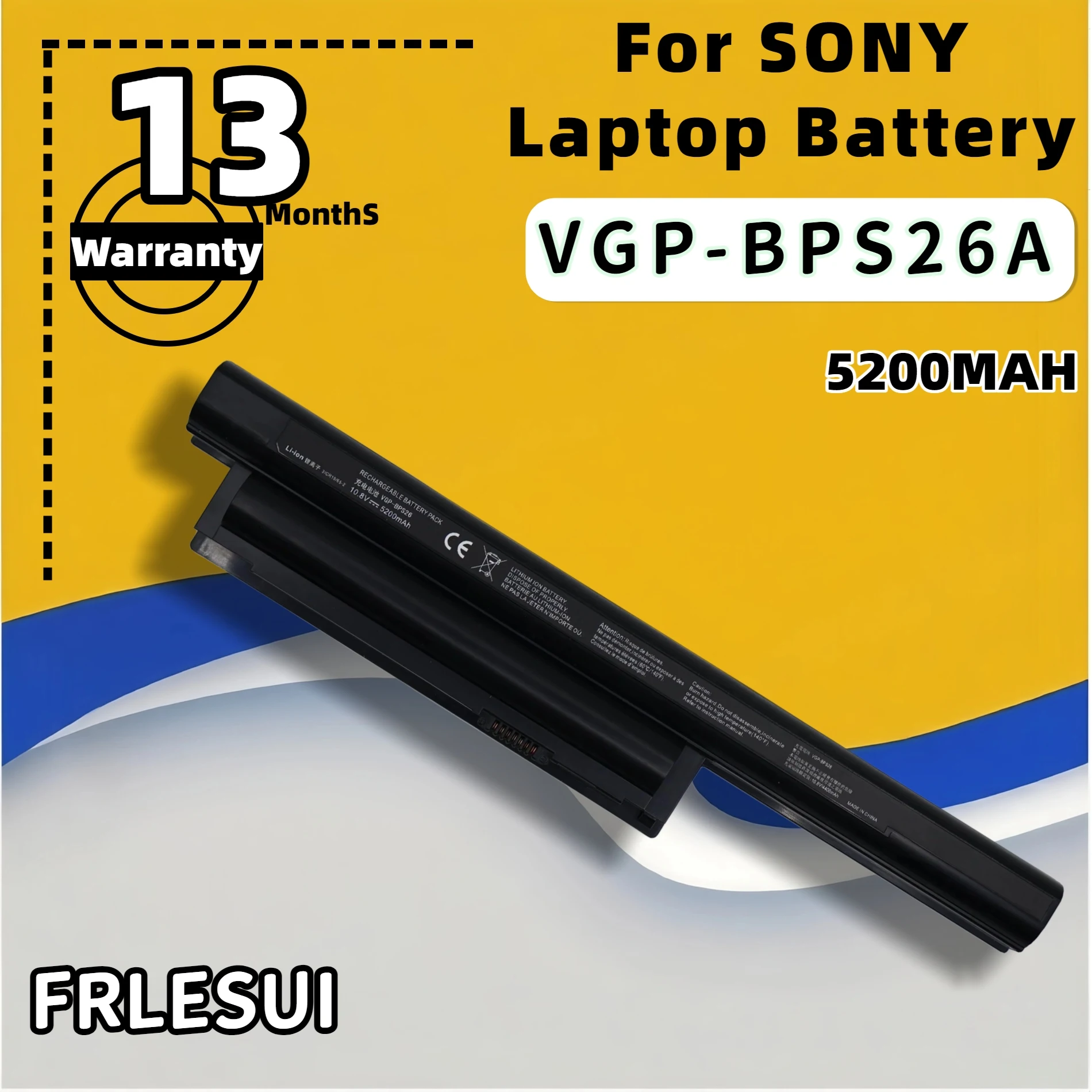 

FRLESUI BPS26 BPS26A 5200MAH For Sony Vaio SVE17 L VPCCA VPCCB VPCEG VPCEH VPCEJ VGP-BPS26 VGP-BPS26A High capacity Battery