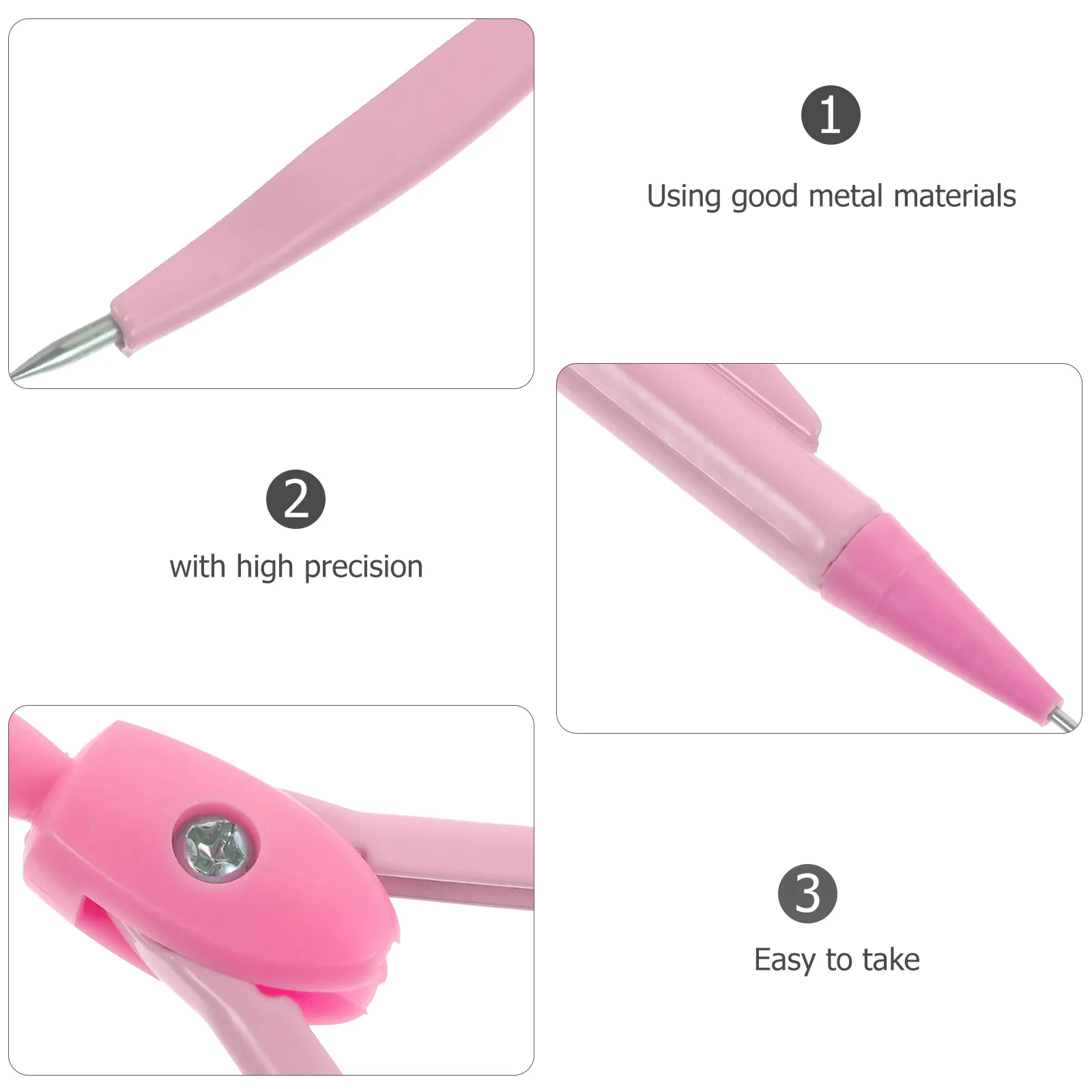 Metal Compasses Drawing Tools for Students Geometry Instruments Circle Maker Study Aids Drafting Precision School Supplies