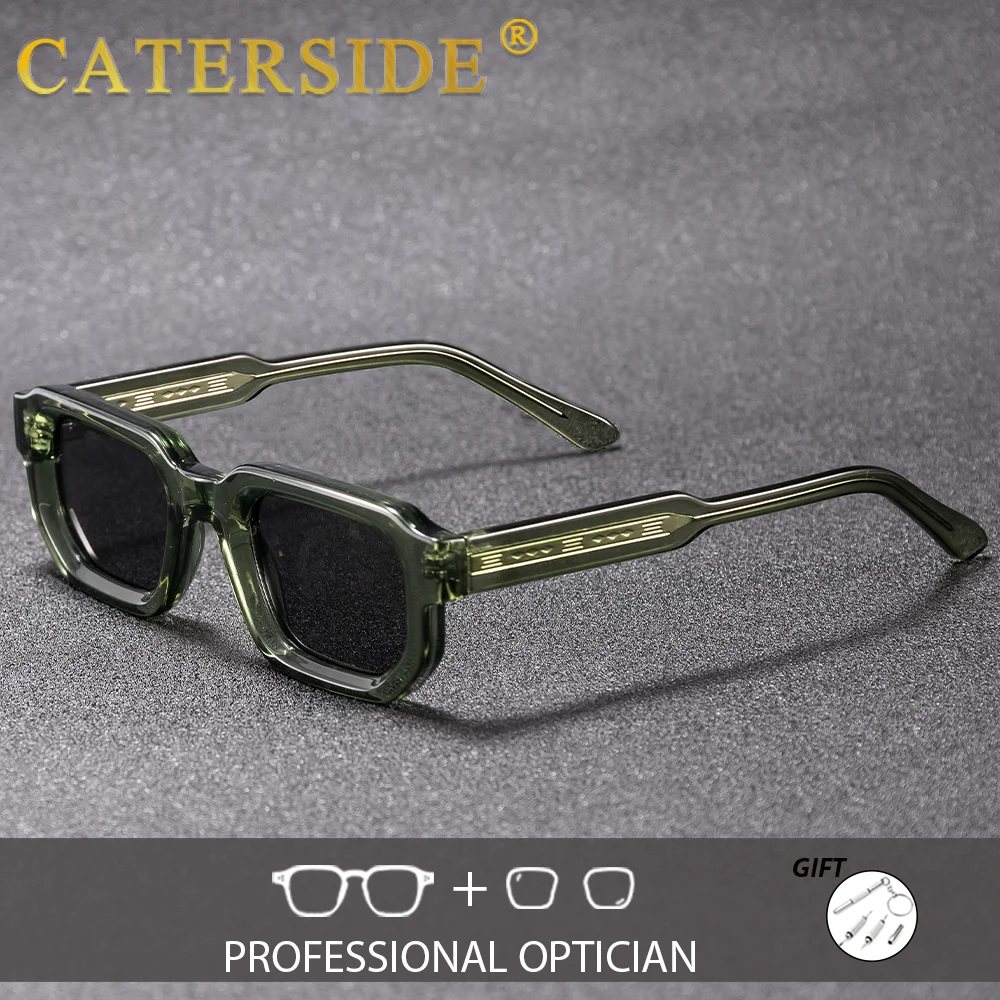 CATERSIDE Neue Herren Outdoor Optische Sonnenbrille Quadratische Gläser Rezept Brillen Damen Business Urlaub Geschenke Gläser UV400 – Detail 2