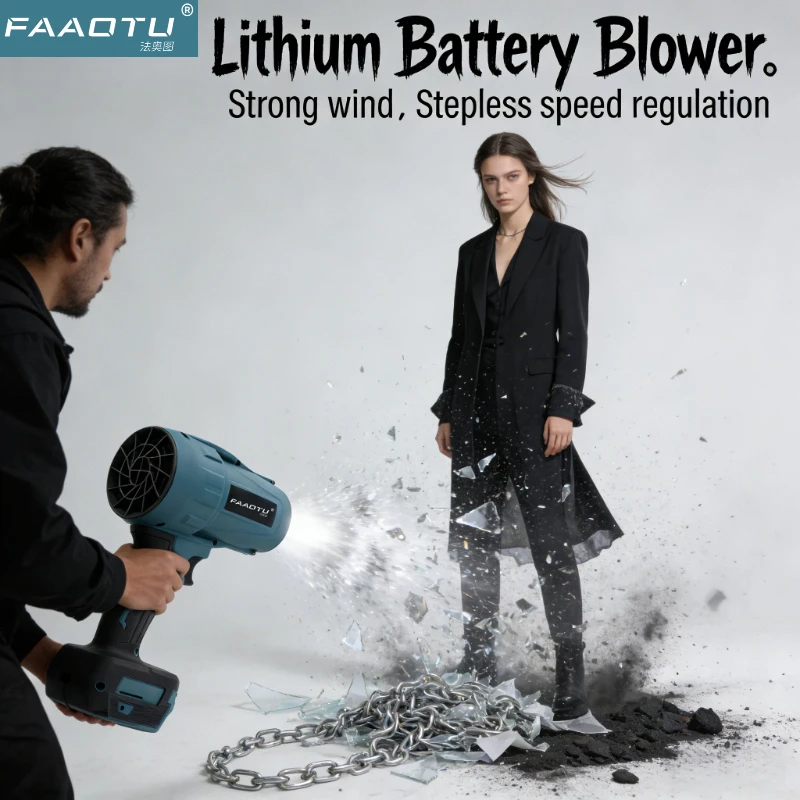 FAAOTU 30000RPM Violent Blower Turbo Jet Fan 18V Electric Air Duster Wind Speed Turbo  Cleanin Tool forDWbattery
