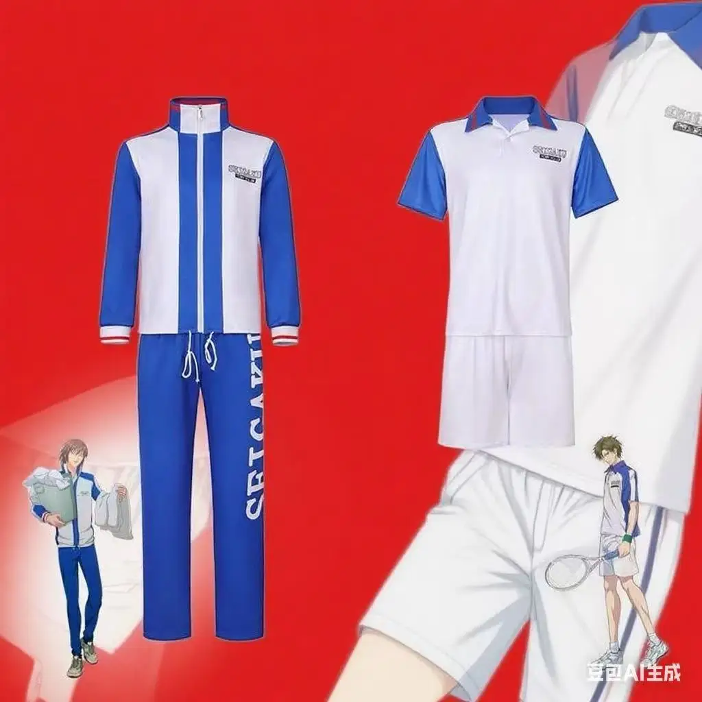 

Cosplay tennis Echizen Ryoma sportswear Seigaku team uniform school uniform jacket long pants full anime Halloween set