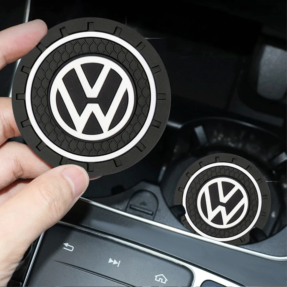 1PC/2PCS Car Water Cup Bottle Holder Anti-slip Pad Mat Silica Gel For Volkswagen VW GOLF Polo Tiguan GTI PASSAT TSI MK5 MK6