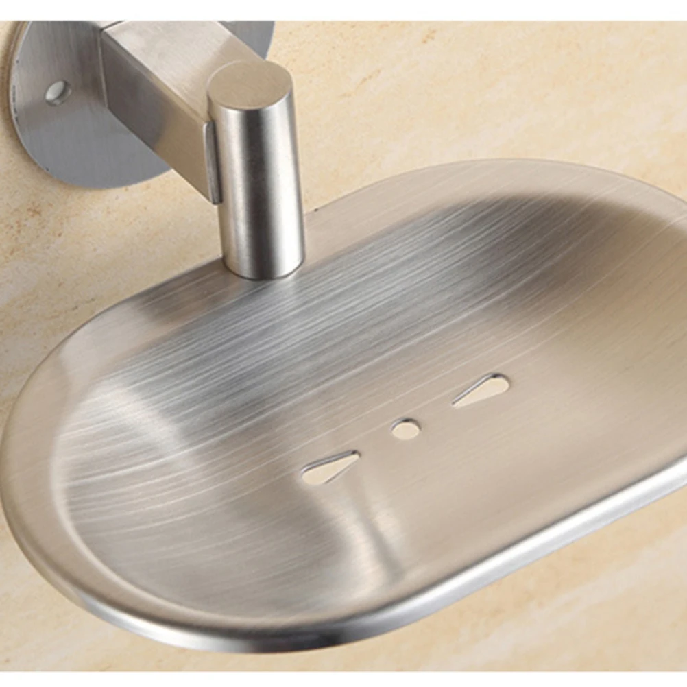 

Stainless Steel Soap Holder 304 Brushed Wall Mount Soap Dish for Bathroom Kitchen Organizer Storage Tray Basket Holder