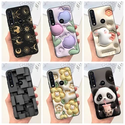 For Motorola One Macro Case Moto One Vision Silicone Cover Fashion Painted Soft Bumper on Moto OneVision XT1970-1 XT1970-2 Funda