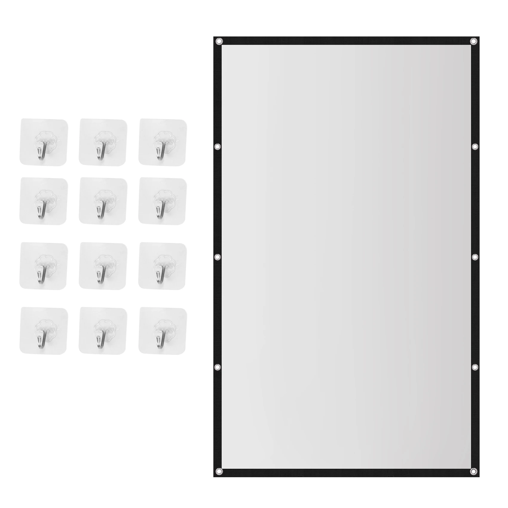 Portable Projector Screen for Home Theater Outdoor HD White Foldable Anti-Crease (120Inch)