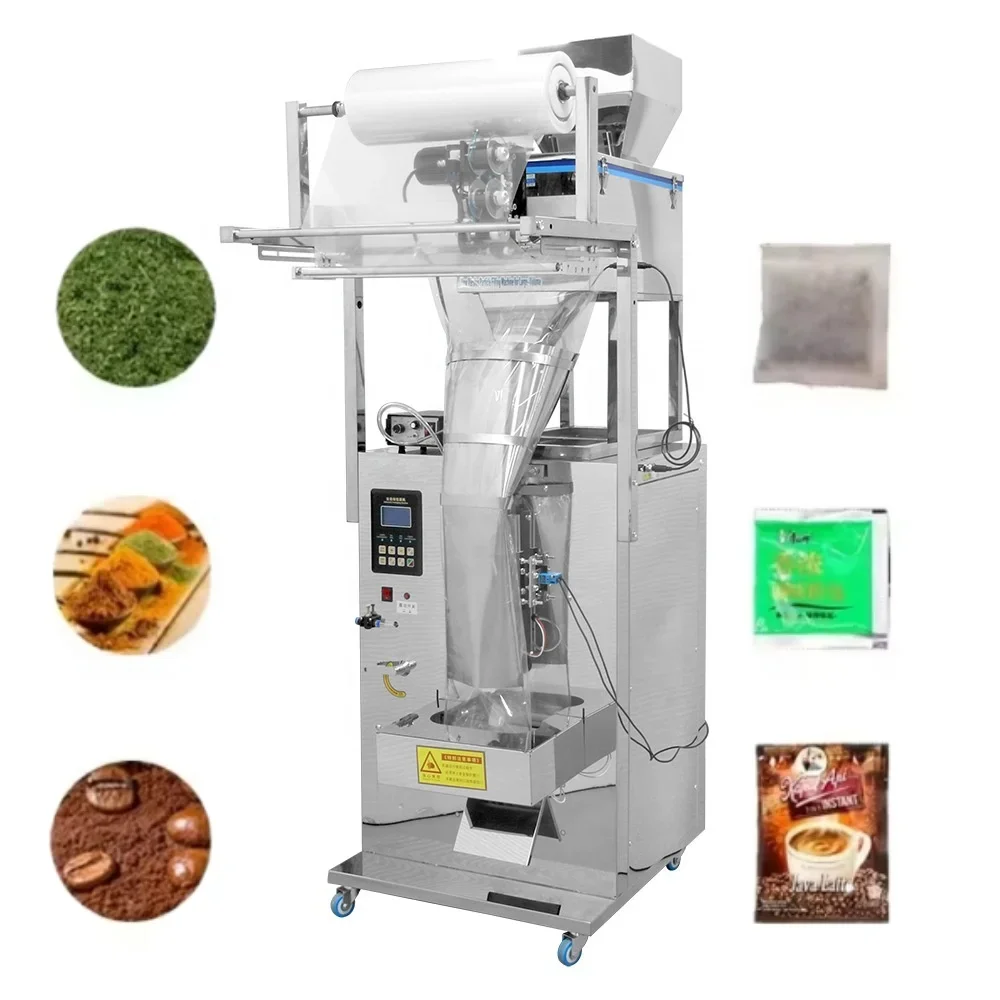 

Strong 1-200G Multi-Function Plastic Bag Vertical Packing Machine Particle Powder Coffee Flour Beans Tea Filling Sealing Machine