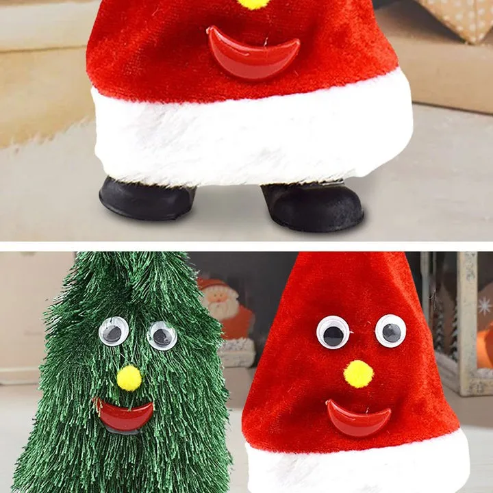 ألعاب جديدة 2025 موضة مضحكة قبعة عيد الميلاد وشجرة عيد الميلاد المشي تذبذب لعبة الرقص دمية عطلة شاشة لسطح المكتب ديكور #4