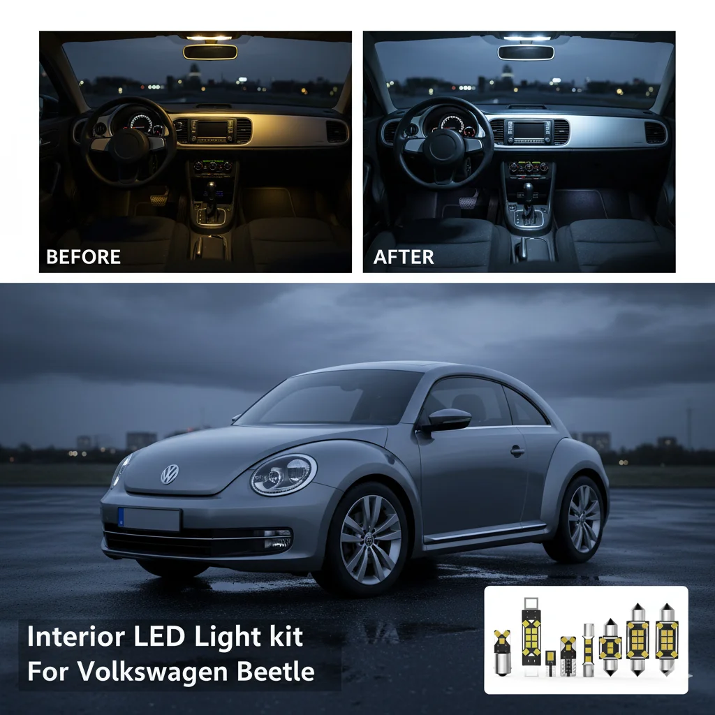 Car Interior Light LED For Volkswagen Beetle 1998 2001 2003 2005 2006 2008 2010 2012 2013 2015 2019 White Canbus