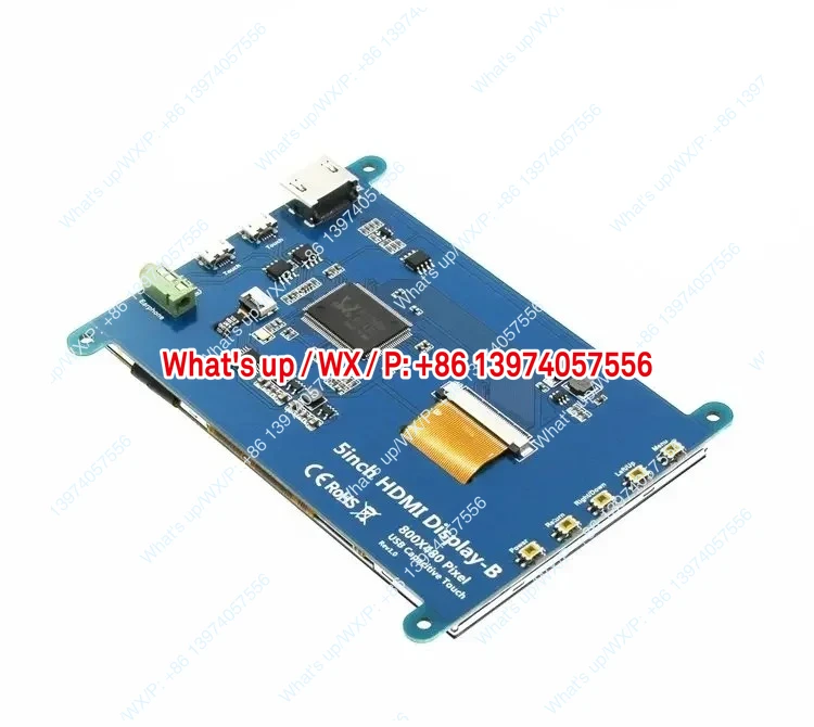 800x480 Raspberry Pi 3B 4B Capacitive Touch Screen HD LCD Display with Usb Driver 5 Inch