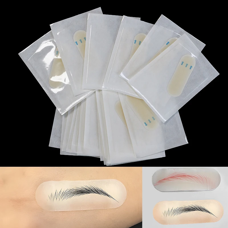 

10/20/30/50Pcs Permanent Eyebrow Practice Skin Makeup Tattoo Teacher Practical Sticker Beginner Adhesive Eyebrow Practice Tool