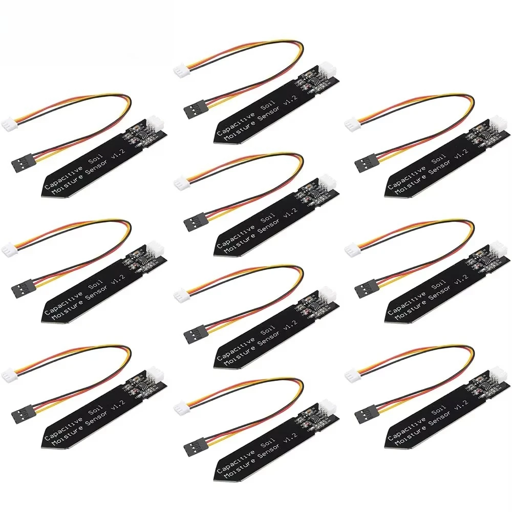 1/5/10PCS Capacitive Soil Moisture Sensor Module 3.3V-5.5V Corrosion Resistant for Arduino/ESP32/Raspberry Pi (Analog Output)