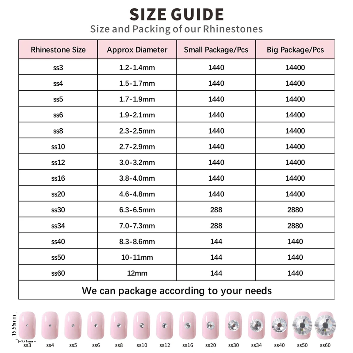 عالية الجودة SS3-SS60 واضح كريستال غير الإصلاح الراين الزجاج المسطح ستراس حجر بريق الأحجار الكريمة لتقوم بها بنفسك ملحقات للتزيين